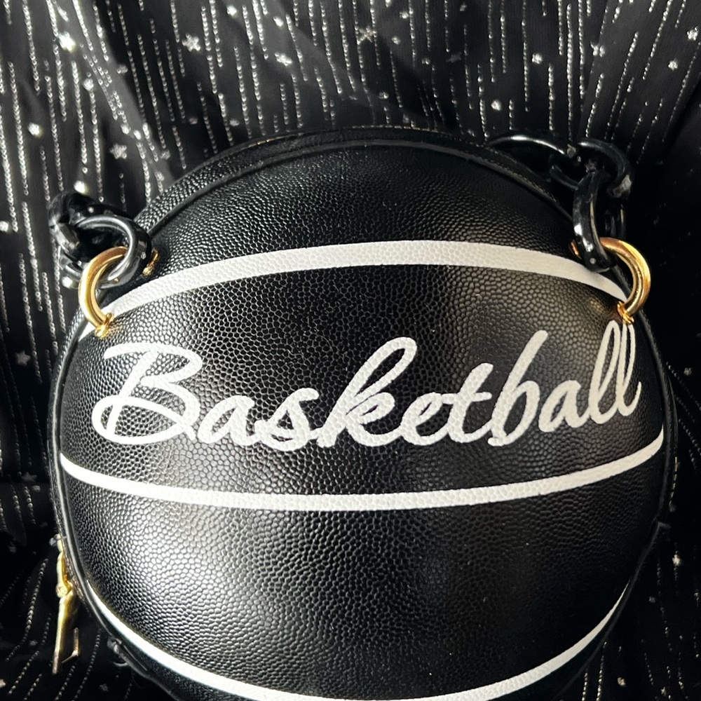 Black Basketball Shoulder Bag